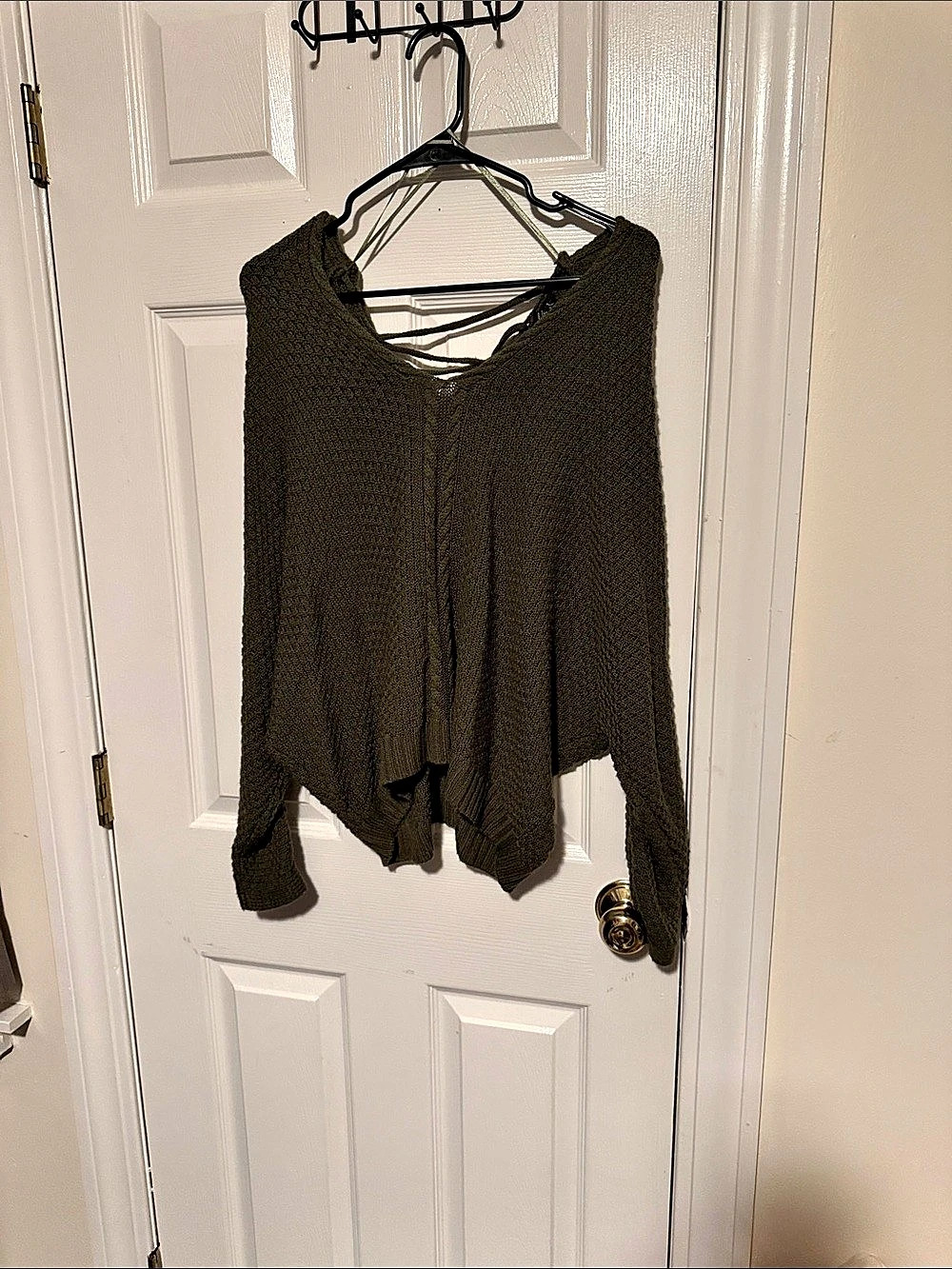Rue 21 Olive Lace-Up Back Sweater Size Small